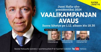 Jussi Halla-ahon vaalikampanjan avaus perjantaina 18.30 alkaen suorana lähetyksenä